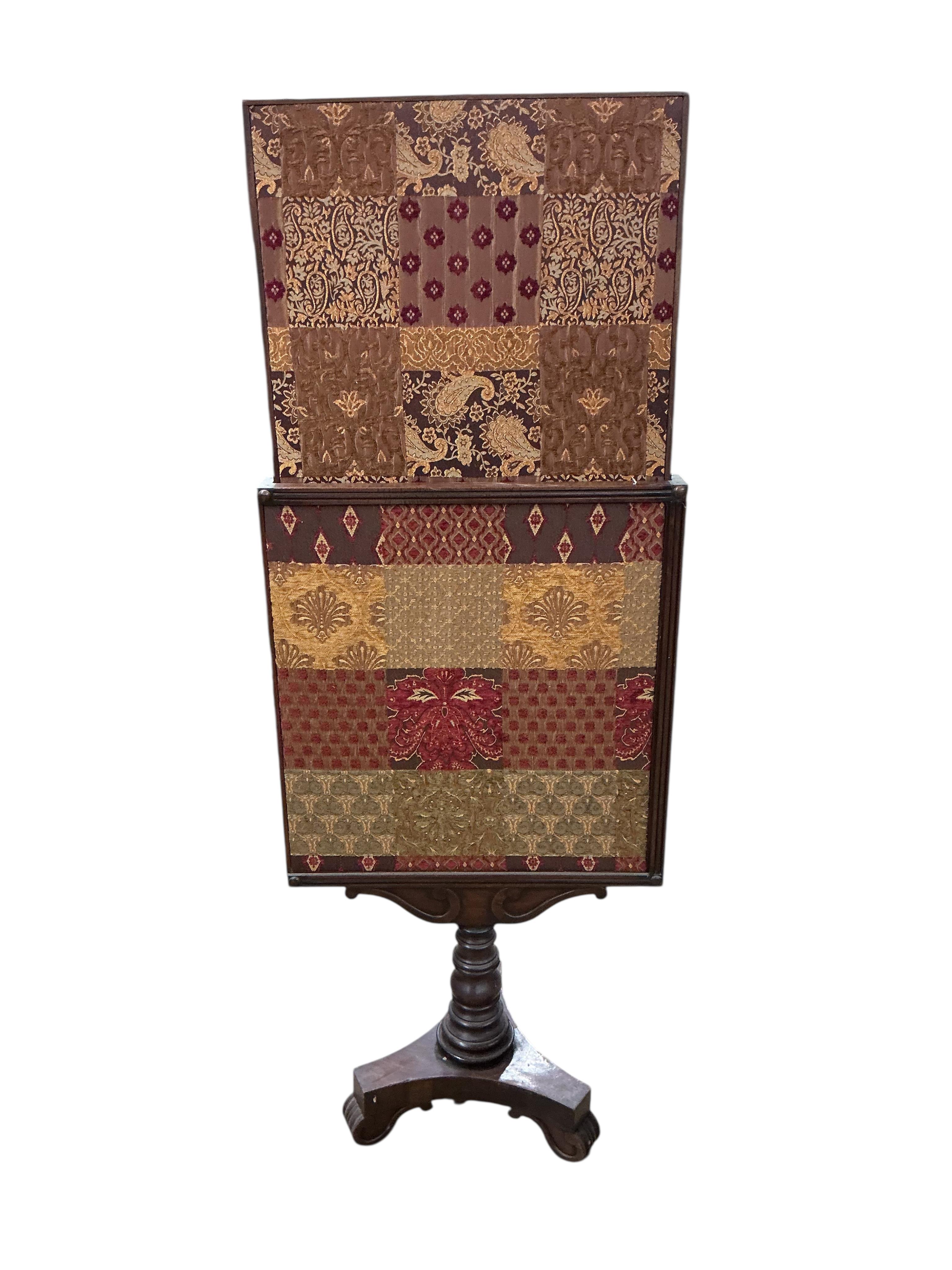 A Regency multi panel firescreen, width 61cm, height 112cm